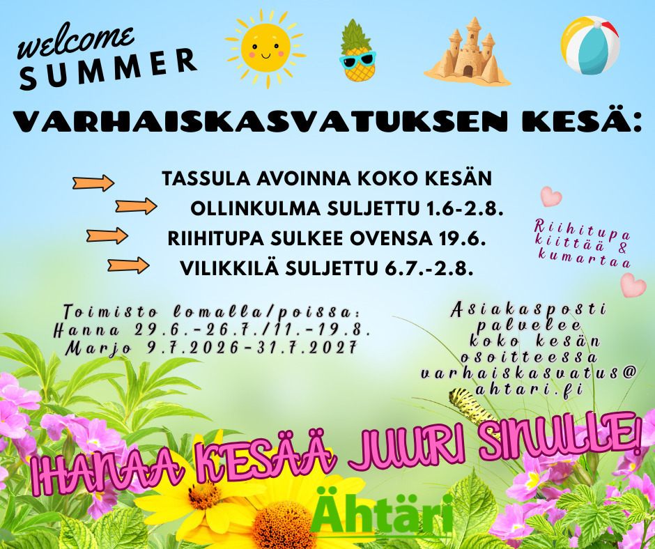 Ähtärin varhaiskasvatuksen kesä 2026