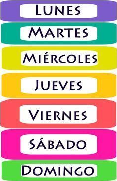 Los días de la semana