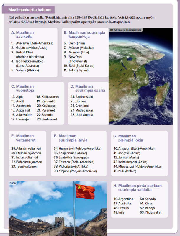 Etsi maailmankartalta!