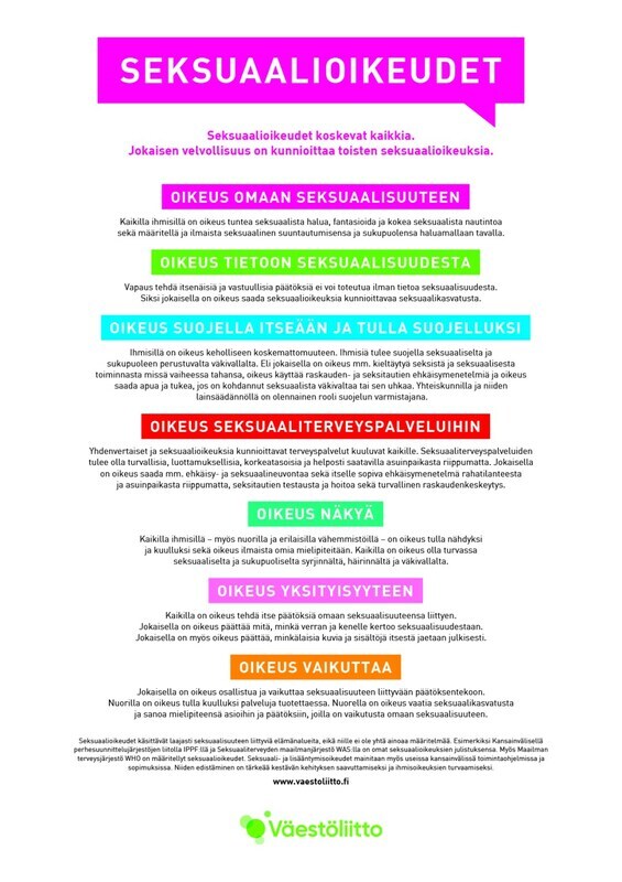 3. Tutustu tarkemmin seksuaalioikeuksiin
