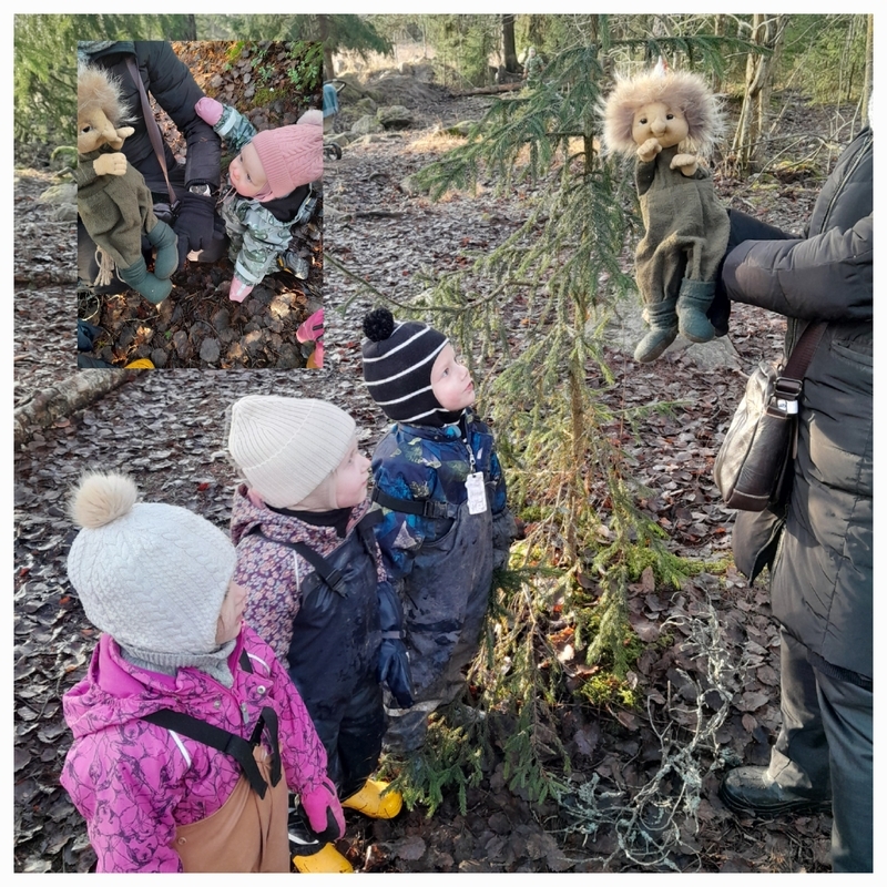 20251114_133038.jpg Lapset katsovat metsässä Metsä Mörriä