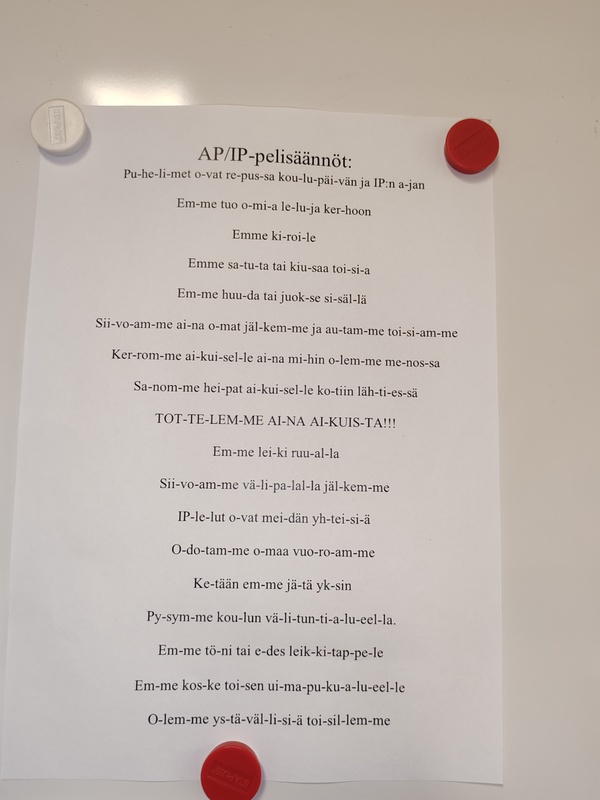 IP:n pelisäännöt