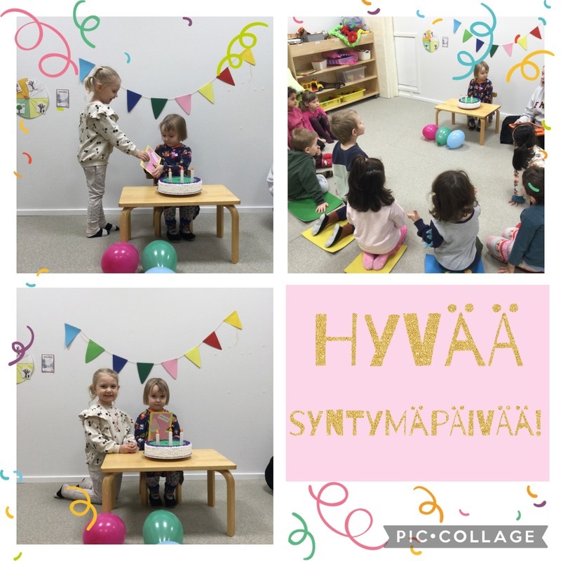 Vietimme syntymäpäiväjuhlia päiväkodilla ☺️🎂🎈 Lapset viettävät syntymäpäiväjuhlia.