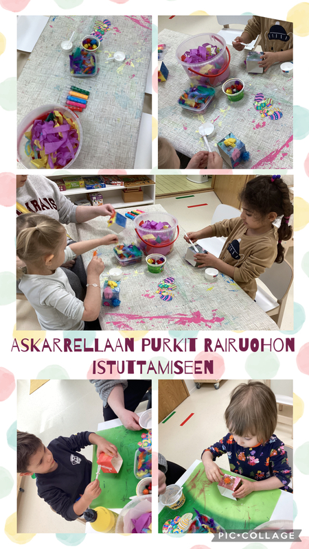 Askartelua Lapset askastelevat.