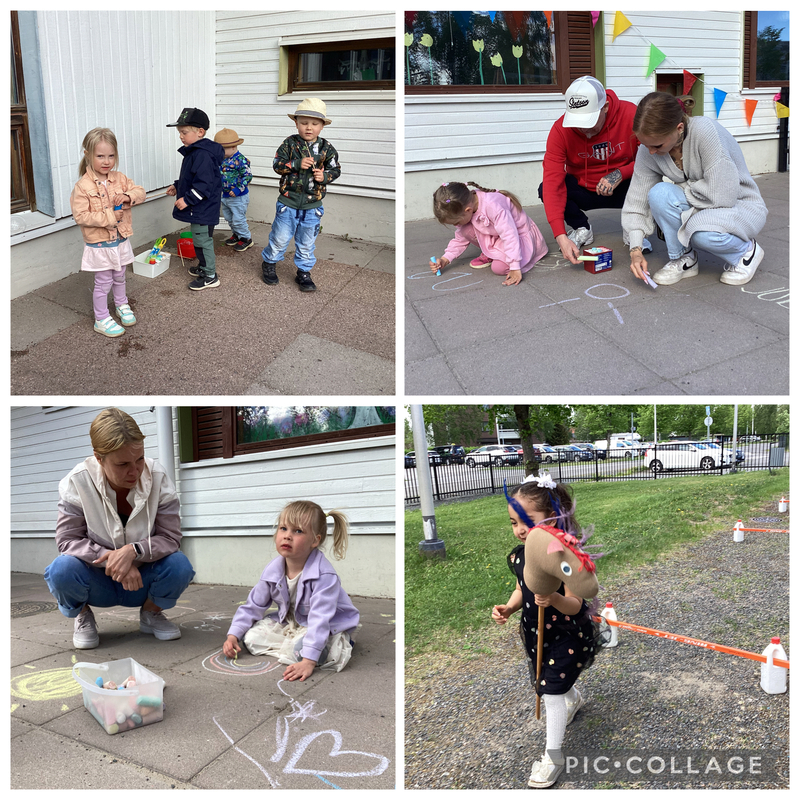 IMG_0831.jpeg Saippuakuplia, liitupiirroksia ja keppihevostelua - kevätjuhlassa riitti puuhaa.