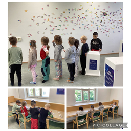 Lapsia kirjaston avaruusseikkailussa