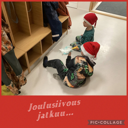 Lapset pyyhkivät pölyjä