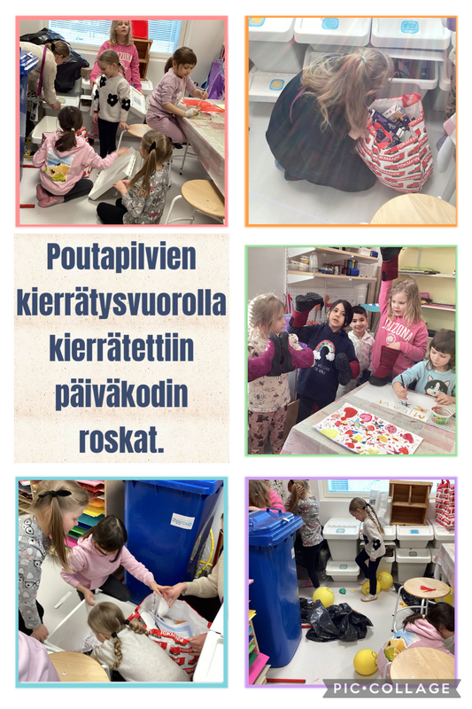 Kierrätettiin päiväkodin roskat