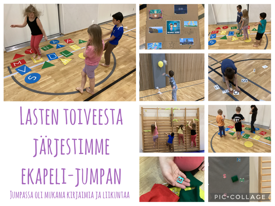 Lapset jumpassa