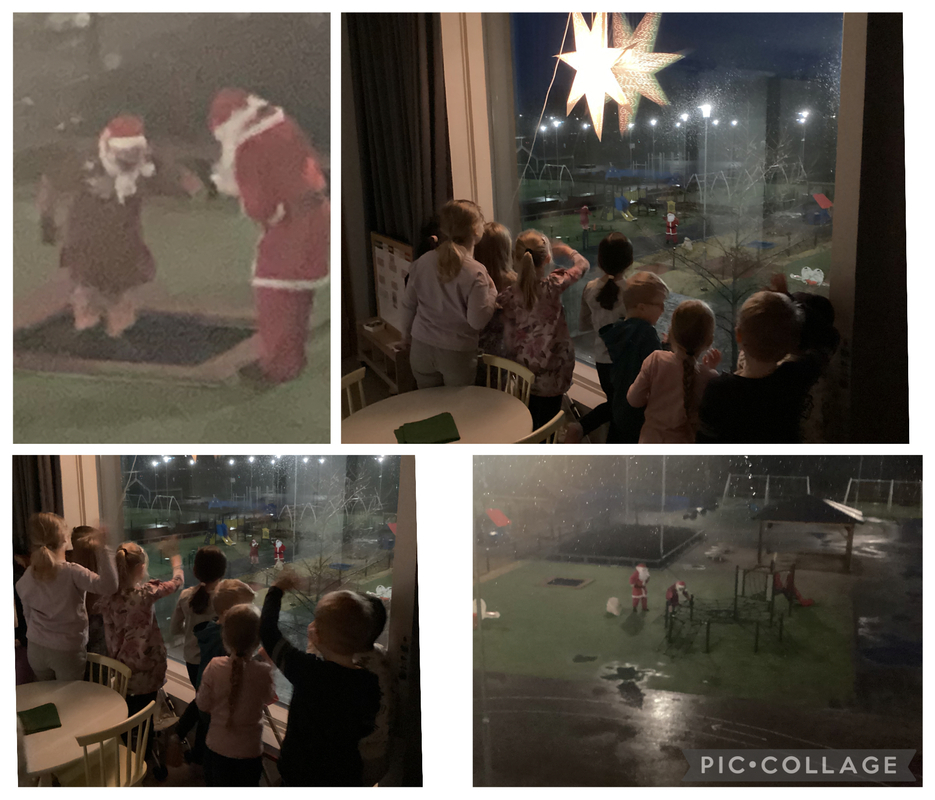 Perjantaina vieraili joulupukki päiväkodin pihalla! 🎅 Joulupukki pihalla
