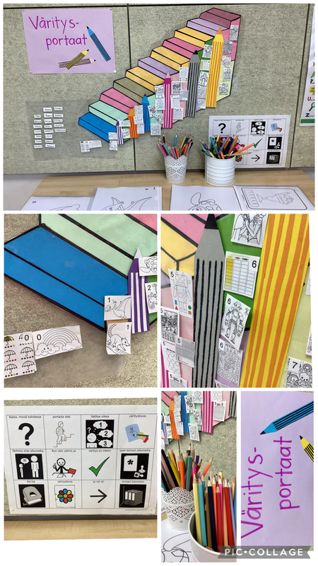 Poutapilvien VÄRITYSPORTAAT🖍️🖍️🖍️🖍️ Väritysportaat