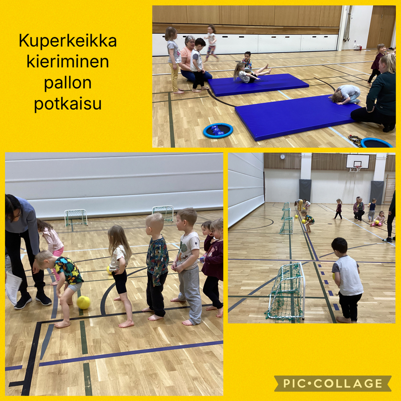 Lapsia liikkumassa eri tavoin