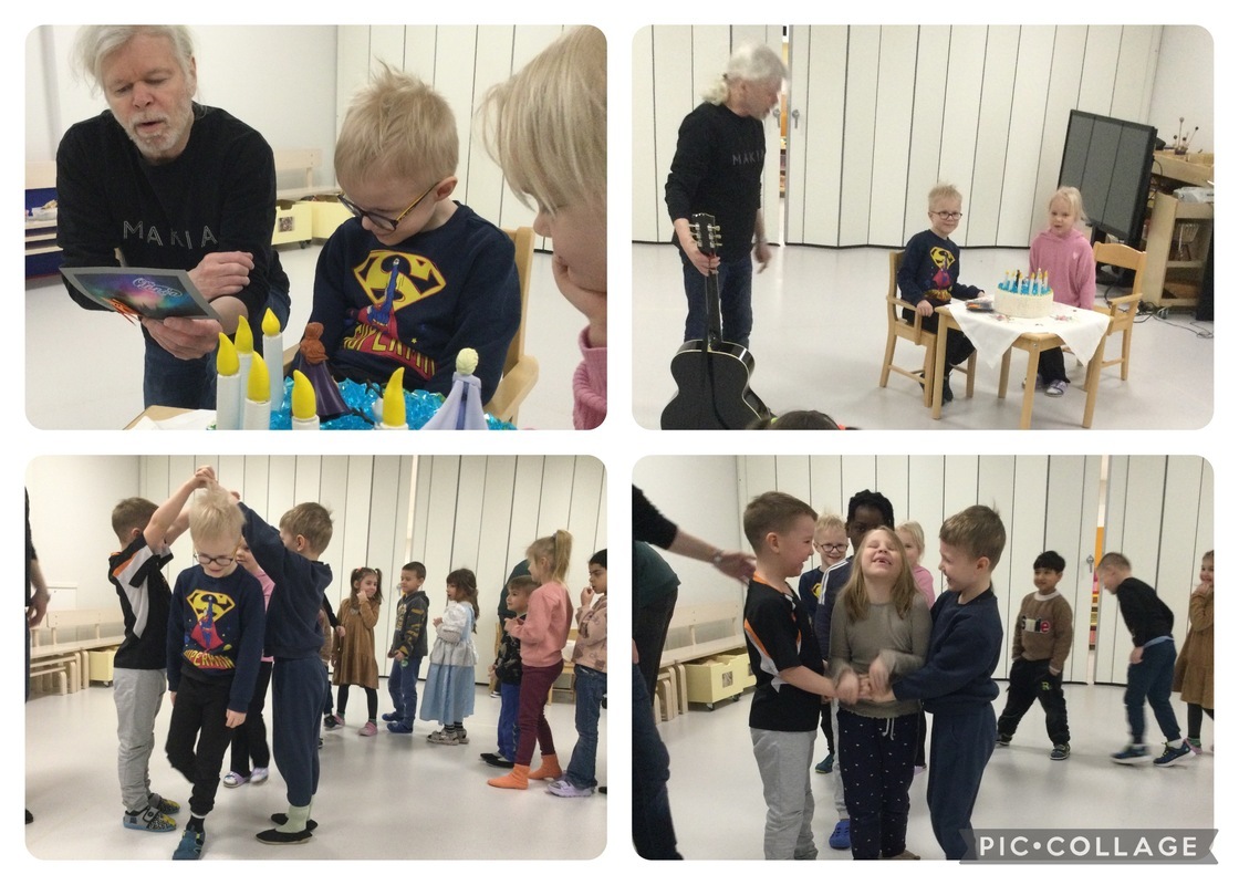 Lapset syntymäpäiväjuhlissa