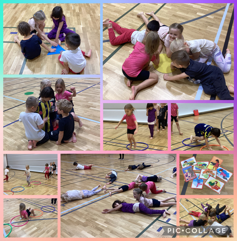 Sateenkaarien ja Lounatuulien viskarit liikuntatuokiolla 5-vuotiaiden jumppa yhdessä Lounatuulien kanssa