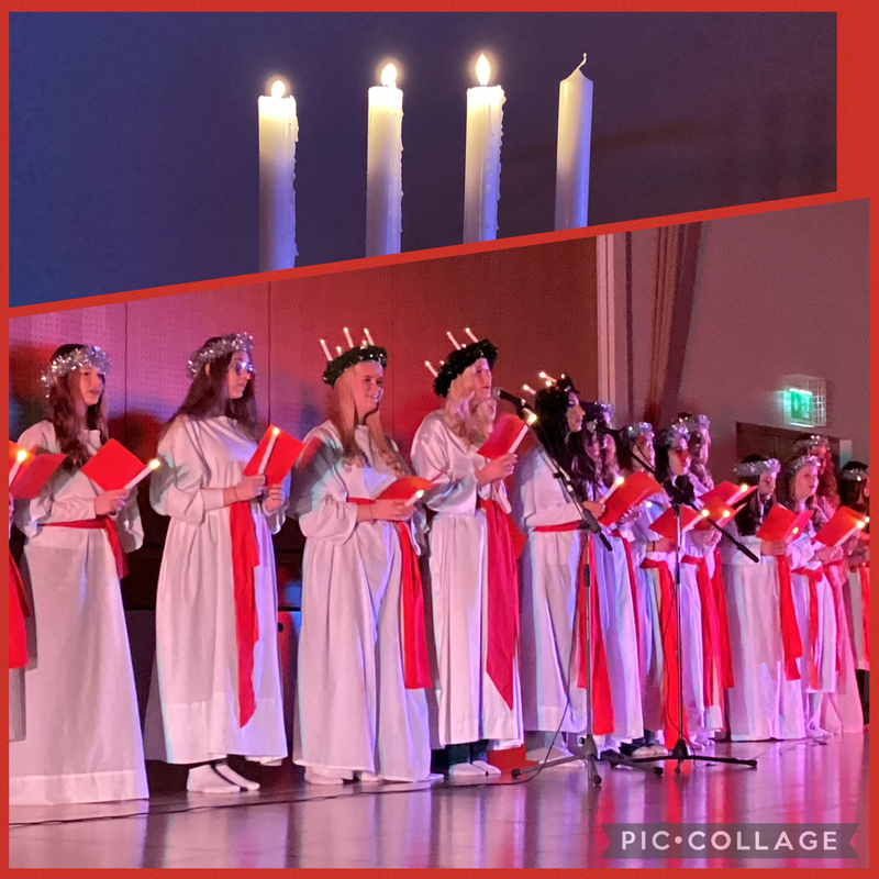 Lucia- kulkuetta katsomassa