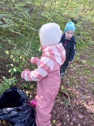 Metsästä löytyi myös kaikkea kivaa majan rakentamista varten.