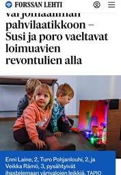 Lapset pääsivät Forssan lehteen
