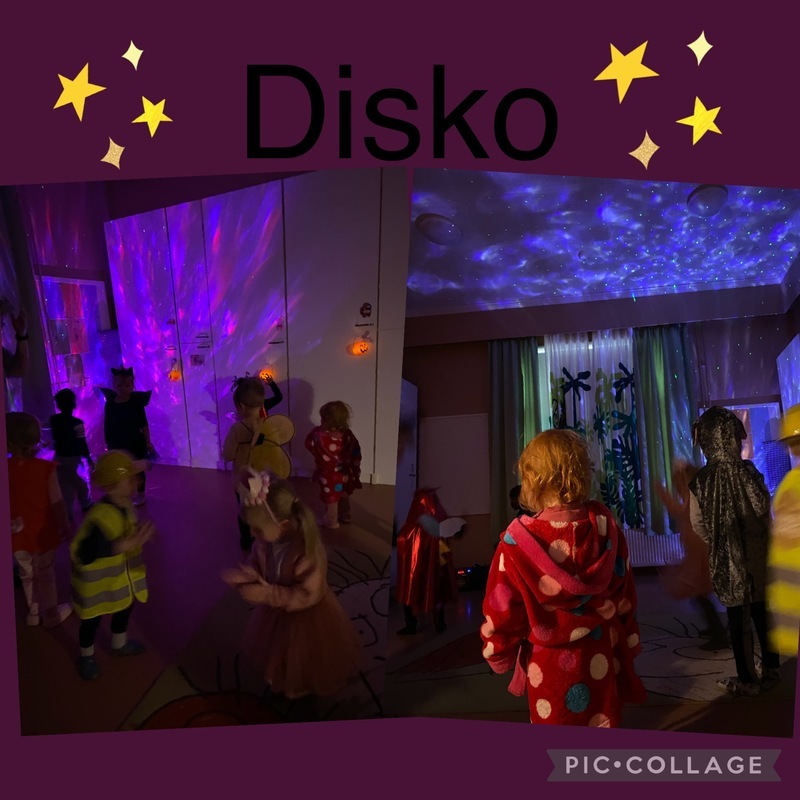 Syysnaamiaisten disco Lapset tanssimassa syysnaamiaisten discossa