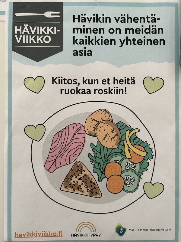 Kiitos, kun et heitä ruokaa roskiin kuvaohjeistus