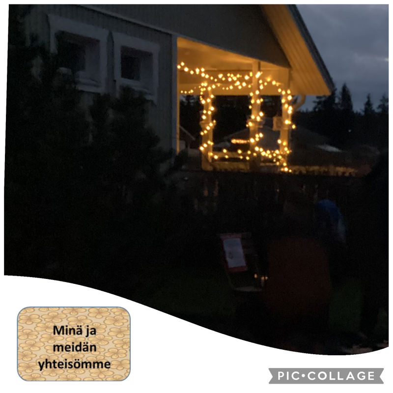 Jouluiset valot pihalla