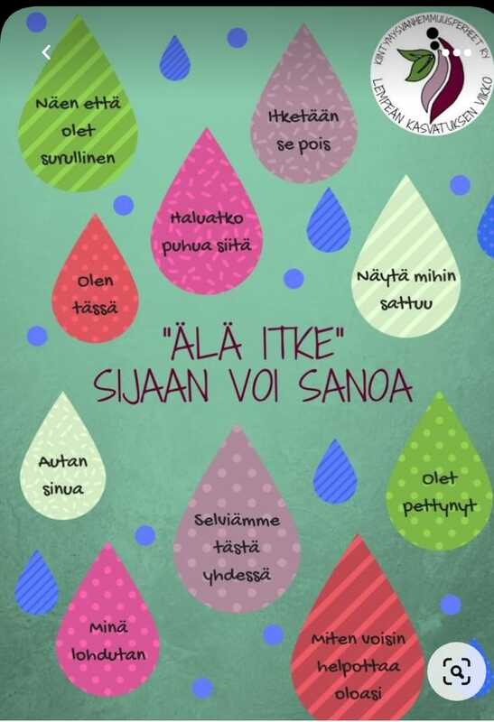 Lempeän kasvatuksen viikko juliste