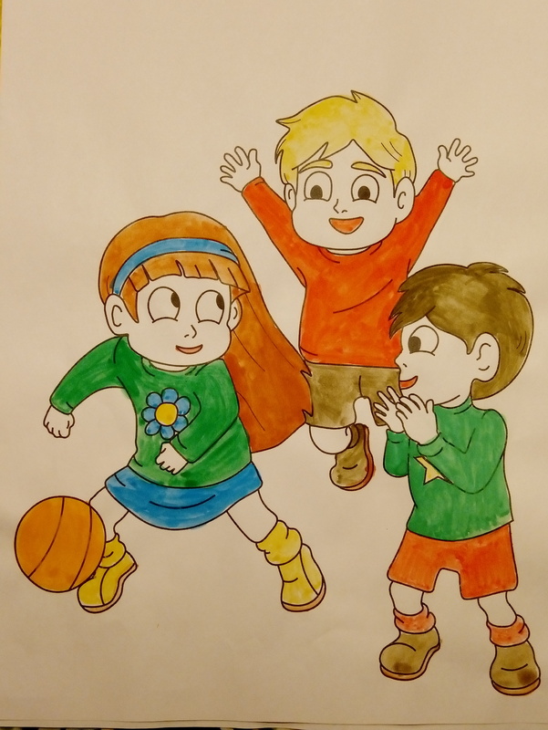 Tunnekortti, lapset pelaavat palloa