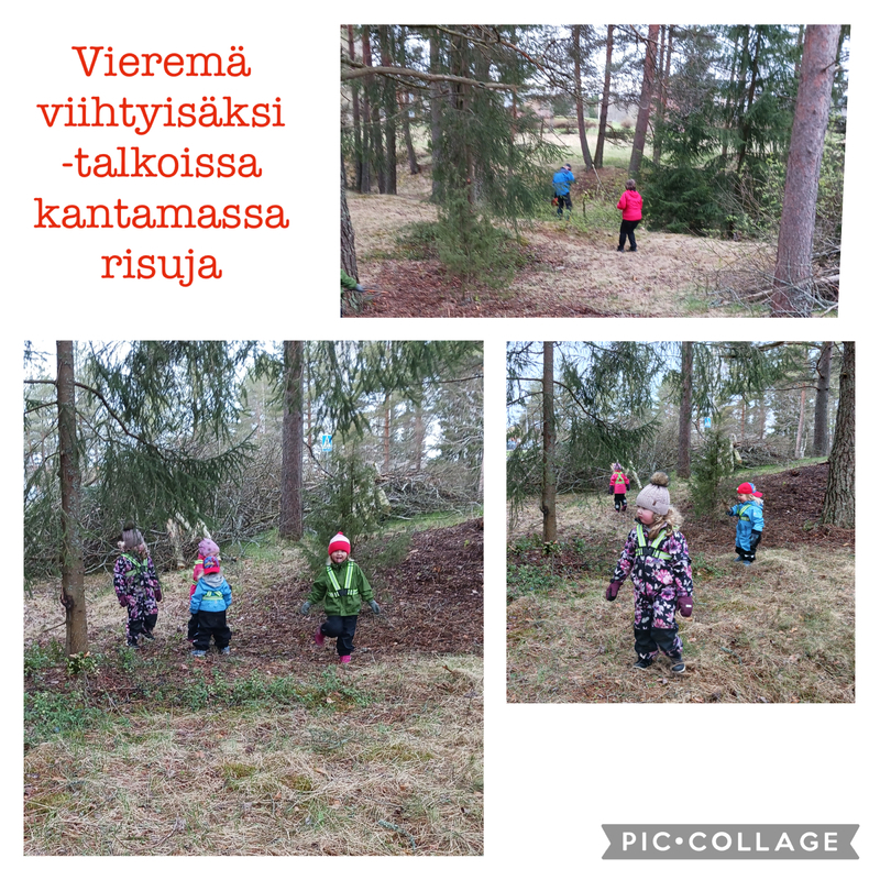 Lapset risutalkoissa