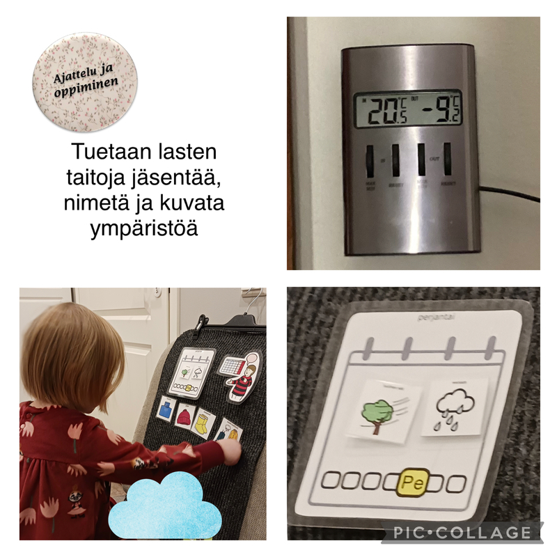 Lapset havainnoivat säätä ennen ulkoilua