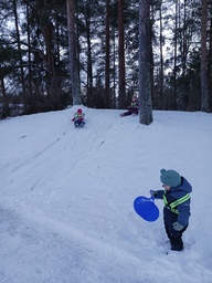 Lapset liukurimäessä