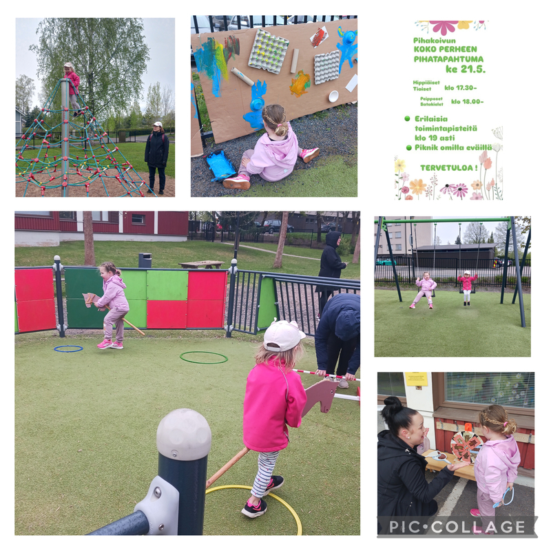 Lapset päiväkodin pihassa