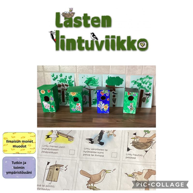 Toukokuulla 2026 Lintuviikon askarteluja