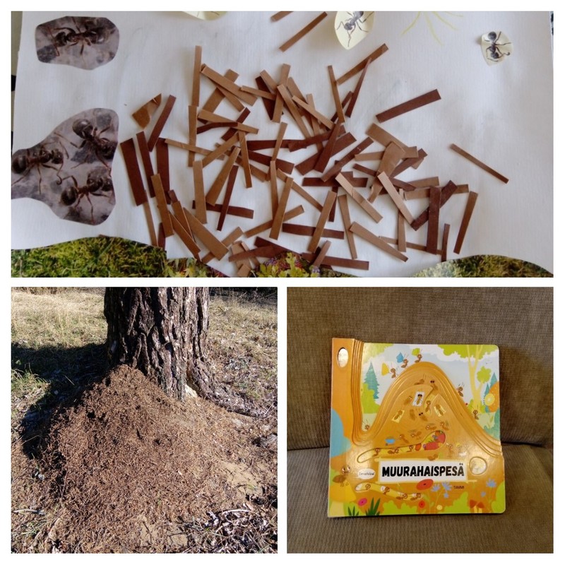 Muurahaispesä -kirja ja -askartelu