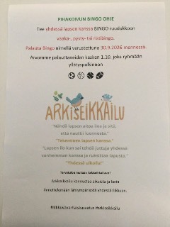 Arkiseikkailubingo