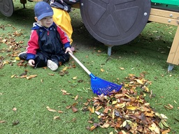 IMG_2019.jpeg Lapsi haravoi syksynlehtiä