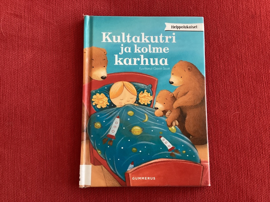 Kuva kirjankannesta : Kultakutri ja kolme karhua.