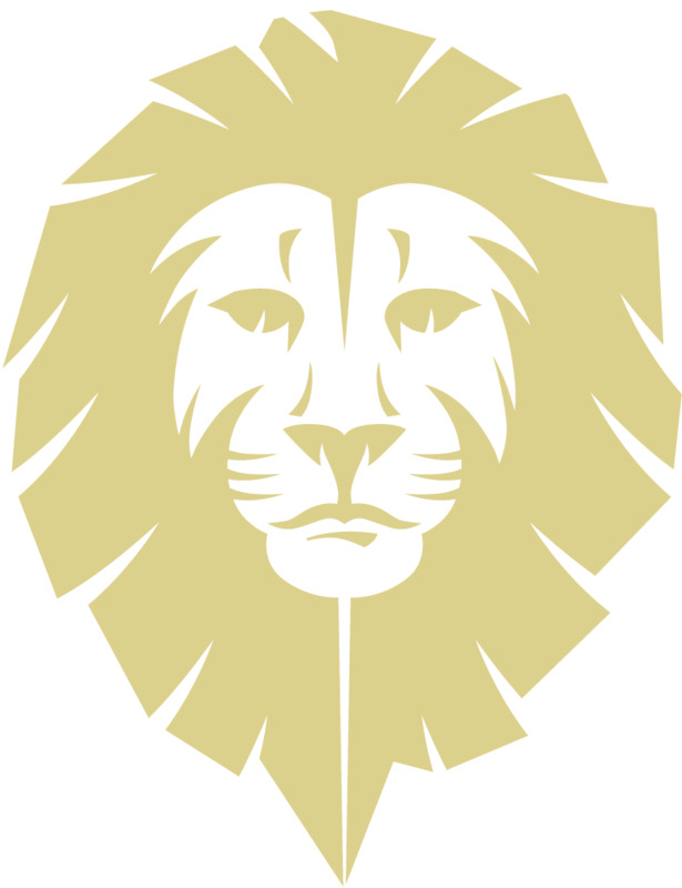 Kulttuurileijonien luolan tunnus Leijonan pää -logo.