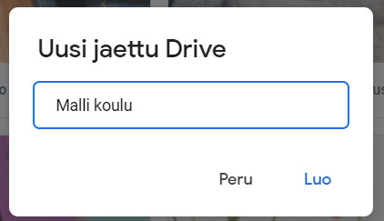 2. Google Driven käyttö