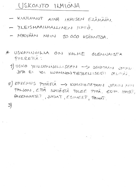 To 27.8 kappaleen muistiinpanojen alku