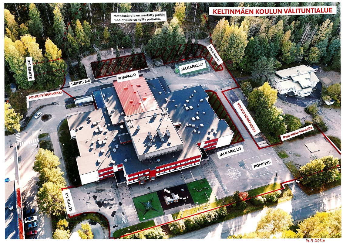 Keltinmäen koulun välituntialue