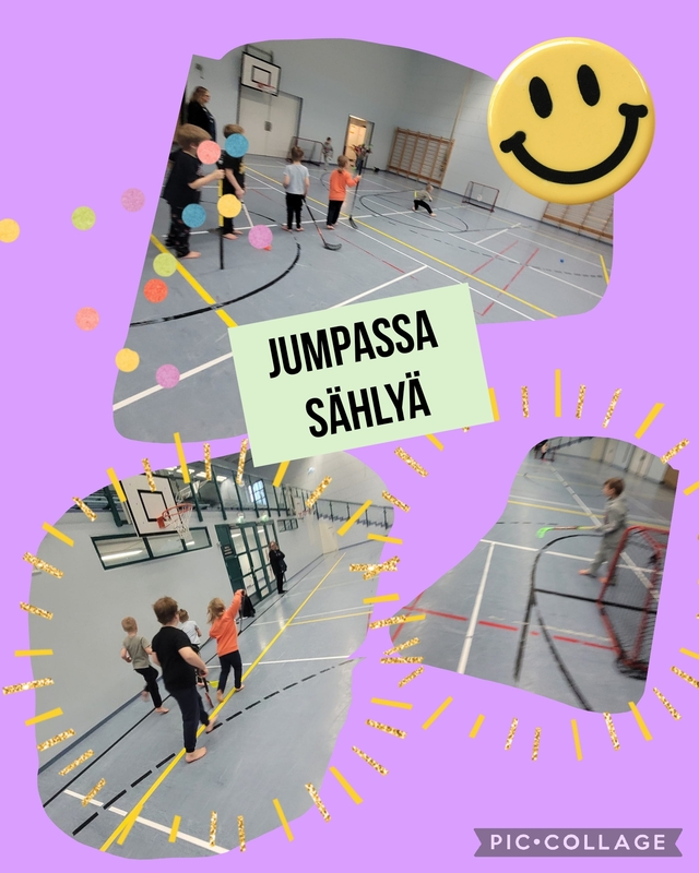 Jumpassa sählyä