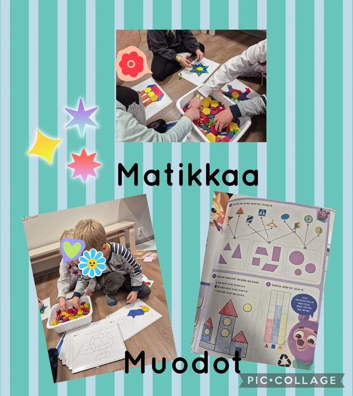 Matikassa tutustuimme muotoihin