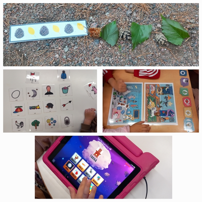 Ulkona hyödynnettäviä materiaaleja sekä iPad