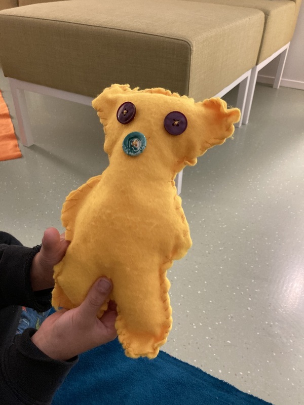 Ompelimme Havu nalle- pehmon.