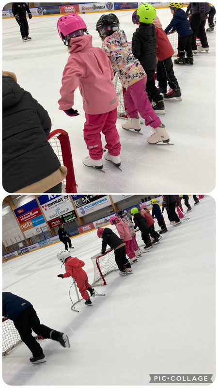 Luistelua jäähallissa yhdessä R1 ja R2. Meitä ohjasi Titaanien ohjaaja Kristian.⛸️