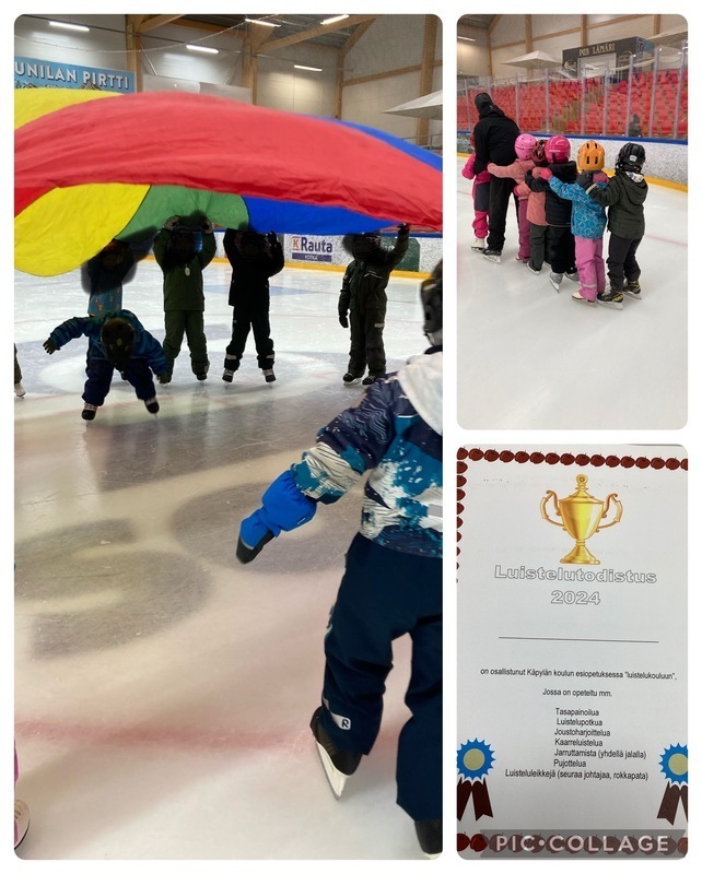 Meillä oli syksyllä luistelua jäähallissa.Kaikki saivat siitä myös todistukset.👏⛸️