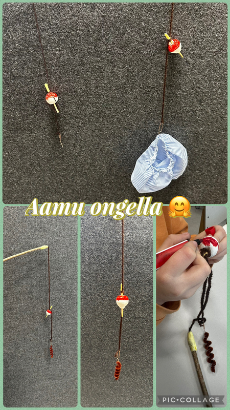 Aamulla askarreltiin onget onkireissulle. Tulipa muutama kalavalekin kuultua😂