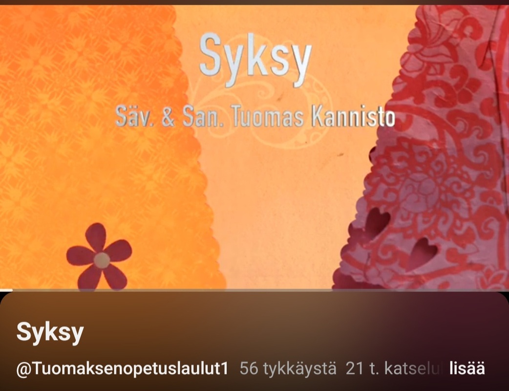 Aloitimme aamun kuuntelemalla kauniin syyslaulun