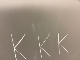 K-kirjain harjoittelua.