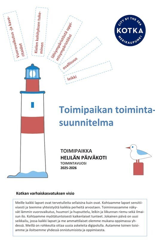 Helilän päiväkodin toimintasuunnitelma