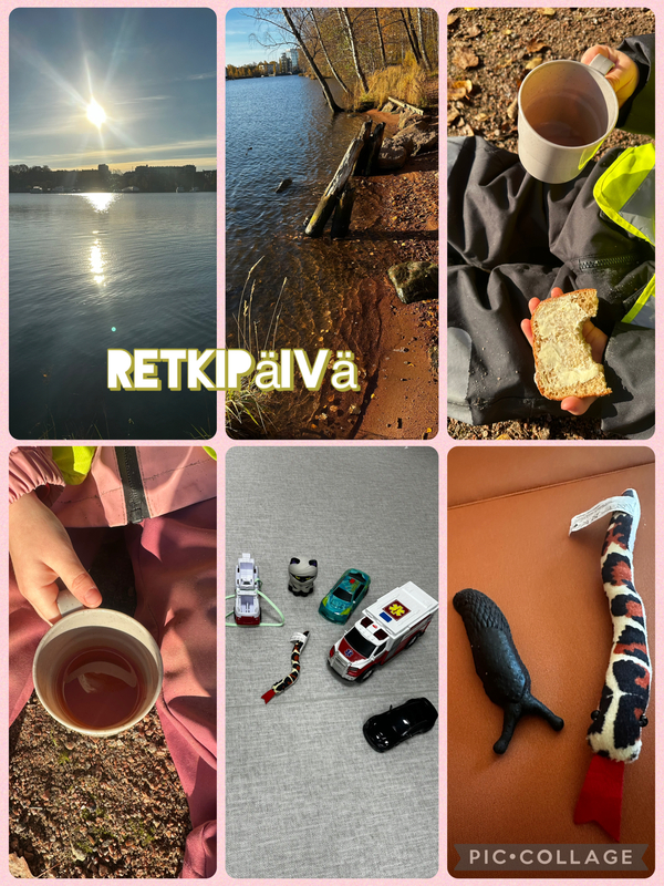 Maanantaina retki ihanan aurinkoisessa syksyn säässä🍁 Leikittiin myös omilla leluilla!